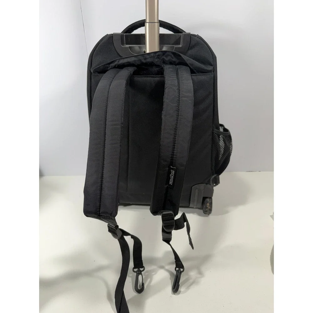 JanSport Driver 8 Rolling Backpack Black Retractable Handle Travel School Bag